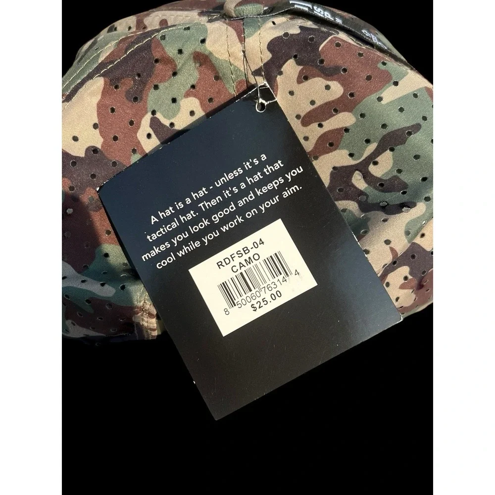 Runs Deep Tactical USA American Flag Premium Tactical Hat Camo Snapback Cap NWT